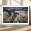 Charming Sheep Portrait Wall Art – Trio of Woolly Companions by MyGreatCanvas | Canvas Wall Art Prints | Photo Prints & Wall Decor