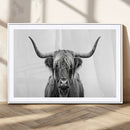 Highland Wall Art Canvas Print – Minimalist Black and White by MyGreatCanvas | Canvas Wall Art Prints | Photo Prints & Wall Decor