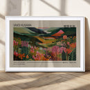 Yayoi Kusama Landscape Canvas Print, Vibrant Floral Mountain