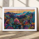 Colorful Abstract Landscape Wall Art Print Canvas - Vibrant