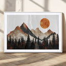 Modern Abstract Mountain Canvas Wall Art Print, Abstract