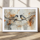 Abstract Watercolor Chickadee Bird Canvas Wall Art Print - by MyGreatCanvas | Canvas Wall Art Prints | Photo Prints & Wall Decor