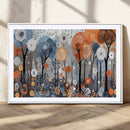 Abstract Winter Landscape Canvas Wall Art Print - Large
