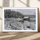 Winter Wall Art - Cabin by the Lake Canvas Wall Art - Serene by MyGreatCanvas | Canvas Wall Art Prints | Photo Prints & Wall Decor