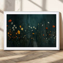 Framed Wildflower Field Wall Art, Framed Vintage Botanical