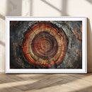 Wood Grain Canvas Wall Art - Framed Abstract Tree Ring
