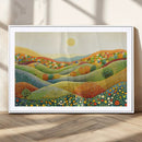 YAYOI KUSAMA Wall Art - Colorful Dot Art Landscape Canvas,