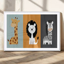 Boho Jungle Animal Nursery Wall Art Prints – Safari Decor