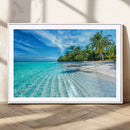 Tropical Beach Wall Art Canvas Print - Serene Ocean