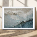 Waves Abstract Wall Art Print, Modern Framed Abstract Canvas