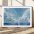 Abstract Ocean Print Artwork- Serene Blue Ocean Canvas Wall
