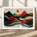 Western Wall Decor - Large Triptych Mountain Canvas - Boho