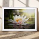 Lotus Flower Wall Art Canvas Print, Water Lily Large Wall