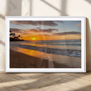 Sunset Wall Art Print - Stunning Beach Sunset Canvas Artwork