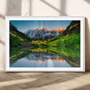 Maroon Bells Lake Wall Art Canvas Print – Framed Majestic
