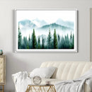Pine Forest Wall Art Canvas Print – Misty Mountains Foggy by MyGreatCanvas | Canvas Wall Art Prints | Photo Prints & Wall Decor