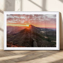 Mountain Sunrise Wall Art – Framed Alpine Ridge Canvas by MyGreatCanvas | Canvas Wall Art Prints | Photo Prints & Wall Decor