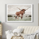 Texas Longhorn Wall Art Canvas Print – Framed Spotted Cattle by MyGreatCanvas | Canvas Wall Art Prints | Photo Prints & Wall Decor