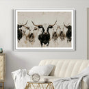 Longhorn Cattle Wall Art Canvas Print – Framed Bison Herd by MyGreatCanvas | Canvas Wall Art Prints | Photo Prints & Wall Decor