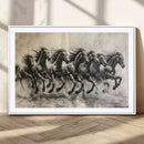 Running Horses Wall Art Canvas Print – Framed Monochrome by MyGreatCanvas | Canvas Wall Art Prints | Photo Prints & Wall Decor
