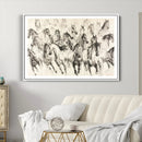 Running Horses Wall Art Canvas Print – Framed Galloping Herd