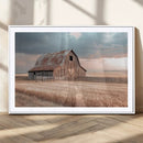 Rustic Barn Wall Art Canvas Print – Framed Wheat Field Scene by MyGreatCanvas | Canvas Wall Art Prints | Photo Prints & Wall Decor