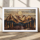 Wood Mountain Landscape Wall Art Canvas Print – Framed