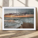 Ocean Sunset Wall Art Canvas Print – Framed Beach Waves