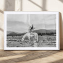 White Horse Wall Art Canvas Print – Framed Woman Rider