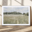 Charming Daisy Field Wall Art Canvas Print – Framed Pastel