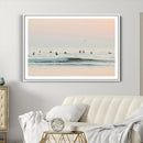 Pastel Ocean Wall Art Canvas Print – Framed Soft Sunset Calm