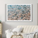Clear Water Wall Art Canvas Print – Framed Sunlit Ocean