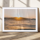 Calm Water Wall Art – Framed Sunset Waves Canvas Artwork, by MyGreatCanvas | Canvas Wall Art Prints | Photo Prints & Wall Decor