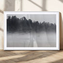 Surfer Fog Wall Art Canvas Print – Framed Foggy Beach Scene by MyGreatCanvas | Canvas Wall Art Prints | Photo Prints & Wall Decor
