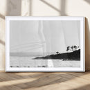 Surfer Cliffs Wall Art Canvas Print – Framed Black White by MyGreatCanvas | Canvas Wall Art Prints | Photo Prints & Wall Decor