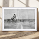 Black and White Surfing Wall Art Canvas Print – Framed Ocean by MyGreatCanvas | Canvas Wall Art Prints | Photo Prints & Wall Decor
