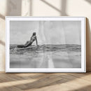 Black White Surfing Wall Art Canvas Print – Framed Ocean by MyGreatCanvas | Canvas Wall Art Prints | Photo Prints & Wall Decor