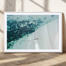 Minimal Beach Wall Art – Framed Ocean Swimming Canvas by MyGreatCanvas | Canvas Wall Art Prints | Photo Prints & Wall Decor