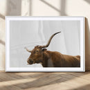 Longhorn Cow Wall Art Canvas Print – Framed Western Animal by MyGreatCanvas | Canvas Wall Art Prints | Photo Prints & Wall Decor