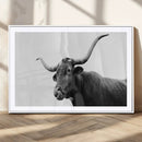Texas Longhorn Wall Art Canvas Print – Framed Western Cow by MyGreatCanvas | Canvas Wall Art Prints | Photo Prints & Wall Decor