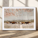 Cow Herd Wall Art Canvas Print – Framed Farmhouse Cattle by MyGreatCanvas | Canvas Wall Art Prints | Photo Prints & Wall Decor