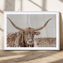 Longhorn Bull Photo Wall Art Canvas Print, Framed Rustic Cow by MyGreatCanvas | Canvas Wall Art Prints | Photo Prints & Wall Decor