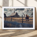 Texas Longhorn Wall Art Canvas Print – Framed Rustic Barn by MyGreatCanvas | Canvas Wall Art Prints | Photo Prints & Wall Decor