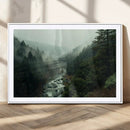 Misty Forest Wall Art Canvas Print – Framed Foggy River