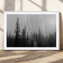 Misty Pines Wall Art Canvas Print – Framed Woodland