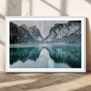 Mountain Lake Wall Art Canvas Print – Framed Toblacher See