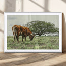 Texas Longhorn Wall Art Canvas Print – Framed Rustic Ranch by MyGreatCanvas | Canvas Wall Art Prints | Photo Prints & Wall Decor
