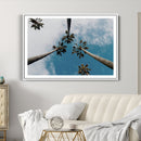 Tropical Palm Trees Wall Art Canvas Print – Framed
