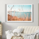 Coastal Grass Landscape Wall Art Canvas Print – Golden
