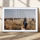 Western Wall Art Canvas Print – Framed Cowboy Cattle Drive by MyGreatCanvas | Canvas Wall Art Prints | Photo Prints & Wall Decor